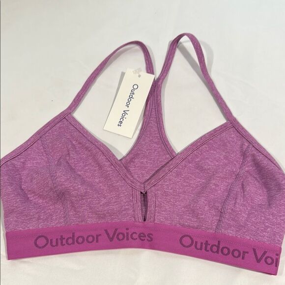 Outdoor Voices Women's Sleepchase Bra Purple Sports Bra Small - Picture 1 of 4